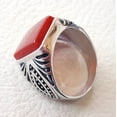 thumbnail image 5 of Red Onyx Mens Ring, Natural Red Onyx Gents Ring, Designer, Silver Jewelry, 925 Silver Ring, Birthday Gift, Heavy Mens Ring, Arabic Design, Ottoman Style Ring, Christmas, Turkey Mens Signet Ring, 5 of 6