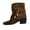 Coffee 1, variant on Wensltd Winter Boots for Women Retro Mid Height Comfortable Sole Fall Winter Office Casual Wear Ankle Boots