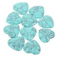 thumbnail image 3 of Shisuyan DIY Craft Material Turquoise Stone Heart 10Pcs 0.8x0.8x0.2In, 3 of 9