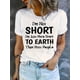 thumbnail image 1 of Letter Print Crew Neck T-Shirt, Casual Short Sleeve T-Shirt For Spring & Summer, Women's Clothing Tee For Adult, Men, Women, Teen, Teenager, Adolescent, Youth, 1 of 4
