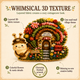 thumbnail image 4 of Whimsical Village 3D Fabric Poke Art Kit (Snail Mail), No Sew Cottage Craft Art Kit with Illustrated Guide, Relaxing Creative Hobby for Adults Home Decor Gift（Moon Moth）, 4 of 7