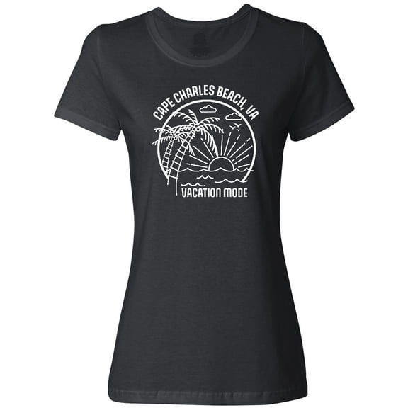 Inktastic Summer Vacation Mode Cape Charles Beach Virginia Women's T-Shirt