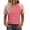 Hot Pink #1, variant on Womens Shirts Summer Tops Print Block Short Sleeve Shirts Spring Fashion Clothes Vacation Outfits