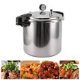 thumbnail image 1 of Pressure Canner Cooker, Prevent Scald 32cm Diameter Pressure Canner 23L Capacity Aluminium Alloy  for Flat Top Stove for Home Use, 1 of 8