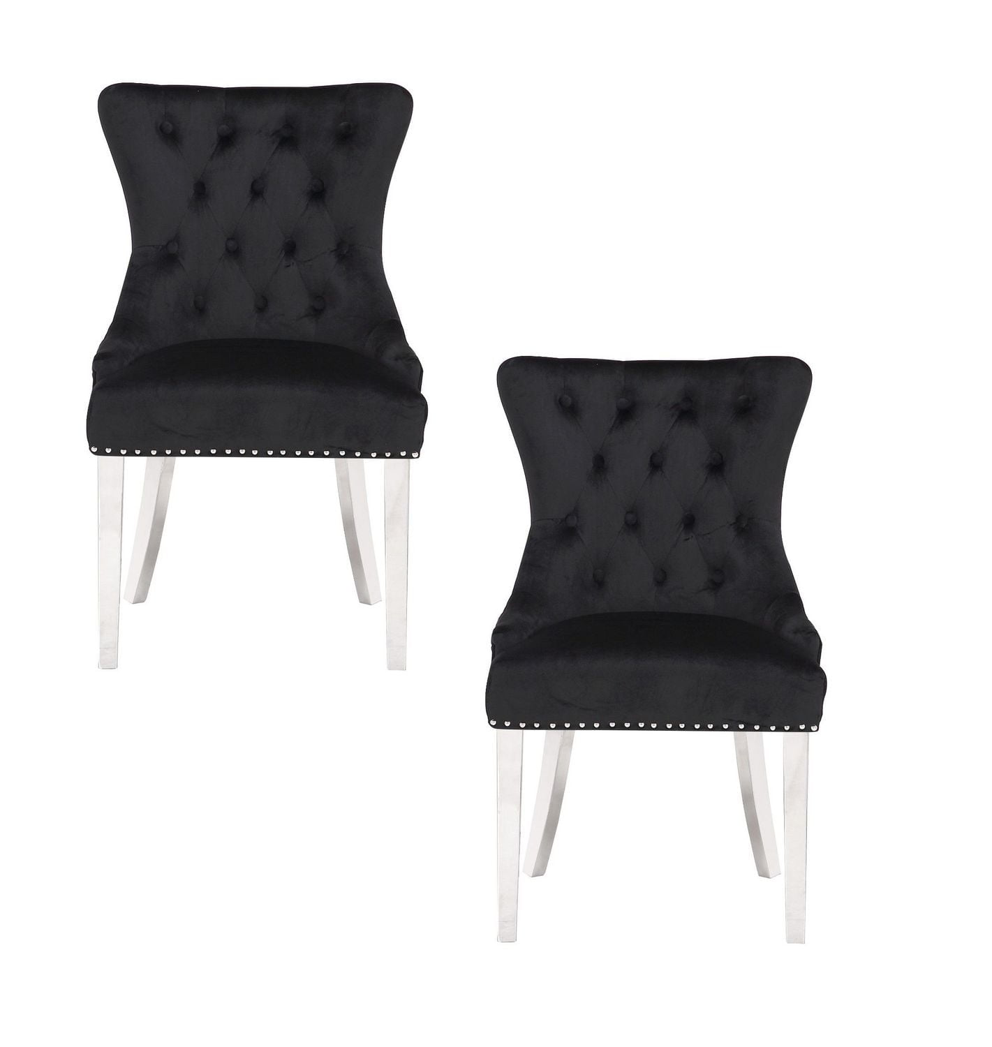 Chaises Chairus noires (lot de 2) pour salle à manger (Plata Import)