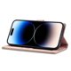 thumbnail image 3 of Funda de cuero PU yuxing FORWENW F1 Series para iPhone 14 Pro Oro rosa, 3 of 5