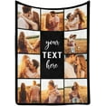 thumbnail image 3 of Customized Blanket with Picture Your Text Here 10 Photos Blankets Personalized Gifts for Adults Family Dad Mom Couples,Custom Photo Blanket Memorial Gifts for Christmas Birthday Blankets, 3 of 5
