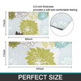 thumbnail image 7 of Green and Blue Pioneer Flower Pattern Kitchen Rugs Sets Of 2,Anti Fatigue Kitchen Mat Rugs Non Slip Washable,Decorative Kitchen Floor Mats for Kitchen,Sink,Laundry,17"x30"+17"x47", 7 of 7