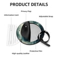 thumbnail image 4 of Whale 2Pcs PU Leather Round Luggage Tags with Privacy Cover and Name ID Tag for Suitcase, Handbags, Backpacks, School Bags, 4 of 6