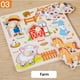 thumbnail image 1 of Rompecabezas de madera con números y letras para el aprendizaje temprano de bebés y niños. Juguete educativo., 1 of 3