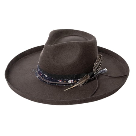 Wool Homburg Panama Hat. Exotic Maillard style. For men and women. Unisex. Photo props and headwear