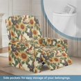 thumbnail image 3 of Xixirimido Rooster Eggs Retro Sunflower Pattern 4 Piece Recliner Chair Cover Stretch Lazy Boy Chair Covers with Pockets Soft Reclining Sofa Slipcovers Furniture Protector with Elastic Bottom, 3 of 8