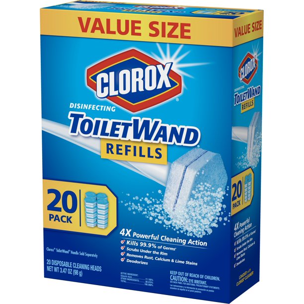 Clorox ToiletWand Disinfecting Refills, Disposable Wand Heads 20