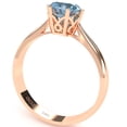 thumbnail image 3 of Crown Setting Blue Topaz Engagement Ring In 14k Rose Gold, 3 of 6