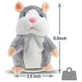 thumbnail image 2 of Talking Hamster Plush Toy Repeat What You Say Funny Kids Stuffed Interactive Toy, 2 of 2