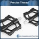 thumbnail image 4 of Pedal de Bicicleta Unique Bargains, Pedales de Plástico de Eje de 9/16" Negros para Bicicleta de Carretera, Montaña, BMX, MTB, 4 of 6