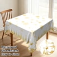 thumbnail image 2 of Tchckioa 70x70 Inch Square Tablecloth,Waterproof Table Cover for Kitchen,Gold Christmas Tree Snowflake, 2 of 7
