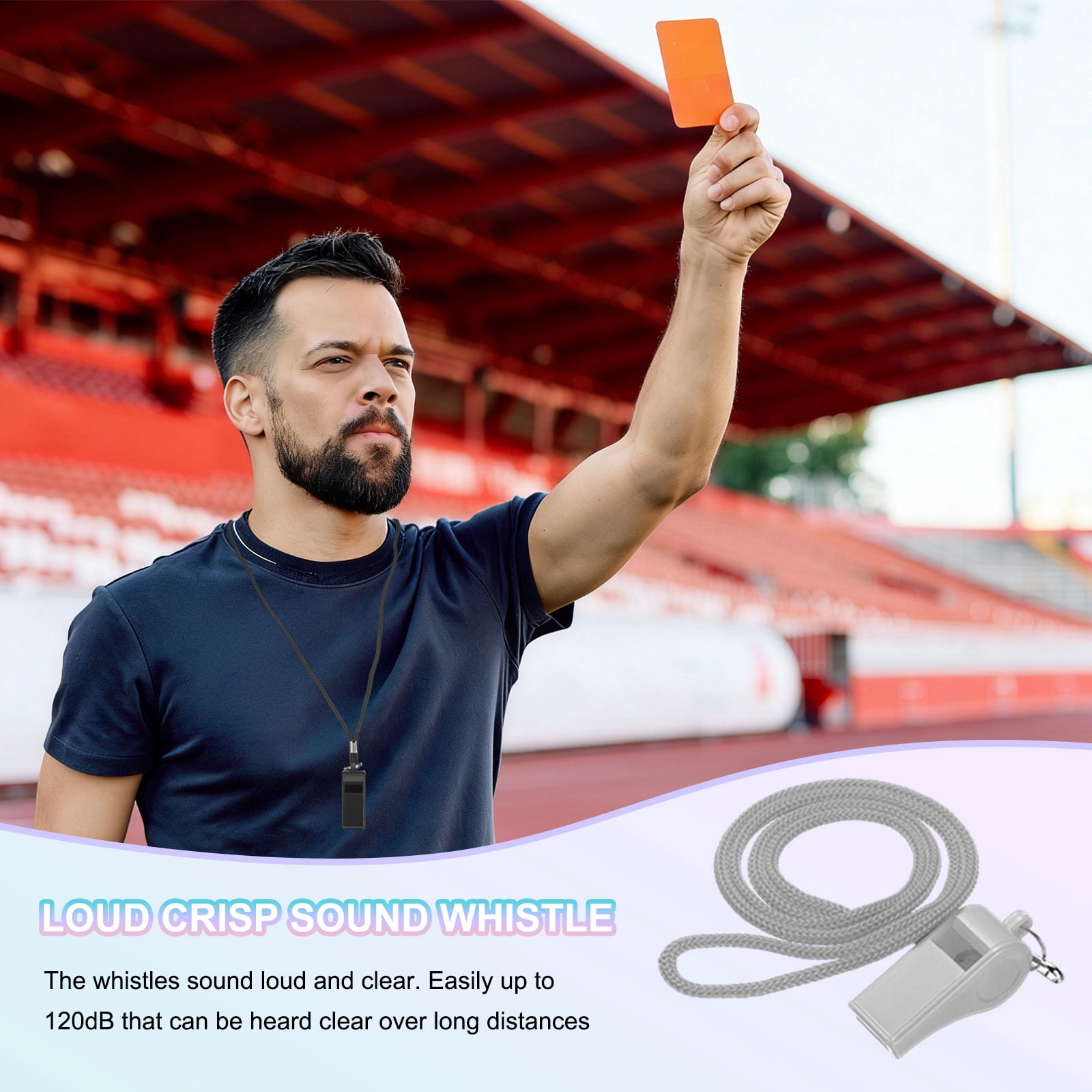 Uxcell Plastic Whistles with Lanyard, Training Sports Gather Whistles Loud Crisp Sound Colorful Bulk Whistle 20 Pcs & Gray -Fitting for (Coaches/Referee/Outsides/Team Events)