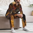 thumbnail image 6 of KLL Colorful Bull Western Man Sleepwear Mens Flannel Pajamas,Long Cotton Pj Set, 6 of 7