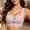 Pink, variant on Wide Strap Wireless Lace Mesh Bra, Center Bow Decor Adjustable Straps Everyday Casual Support Bralette Green XXXL