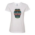 thumbnail image 2 of Plaid Paisley Retro Vintage African Lion Animal Lover Womens Graphic T-Shirt, White, Large, 2 of 4