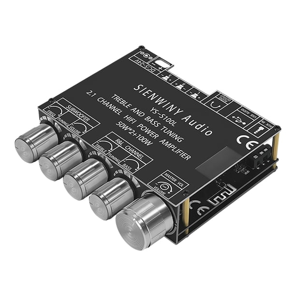 -S100L MóDulo de Placa de Amplificador de Audio Bluetooth de 2.1 Canales 50X2 + 100W