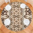 thumbnail image 2 of Rustic Floral 44Inch Bohemian Round Tablecloth, Elastic Fitted Table Cover for 38 to 42 Inch Tables, Stain Resistant for Dining, 2 of 7