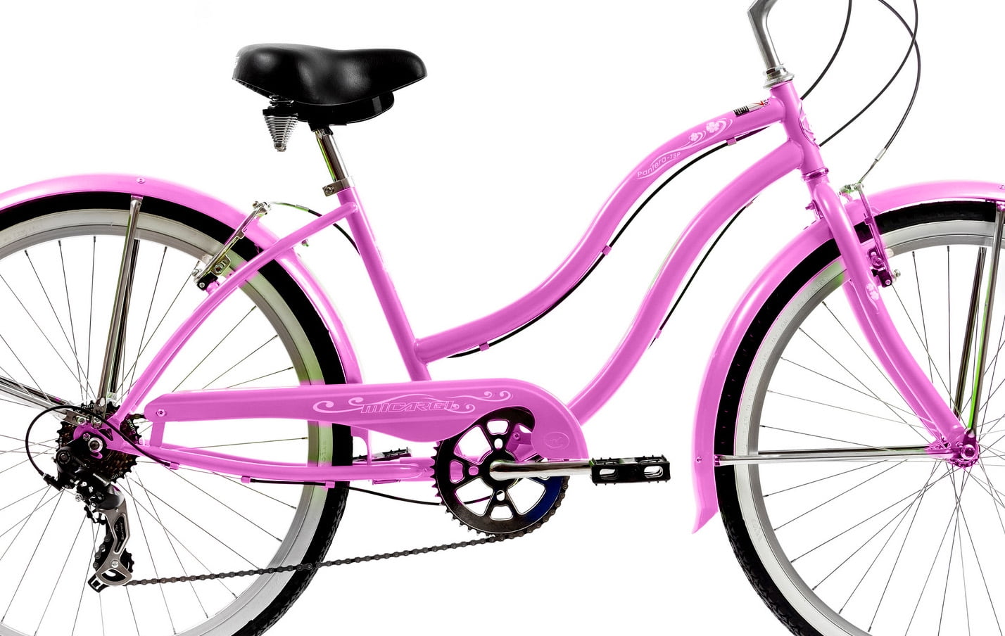 Free Shipping! Wonder Wheels 26 In. Pink Beach Cruiser Shimano 7