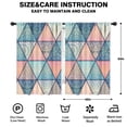 thumbnail image 2 of Blackout Kids Curtains,Pink and Blue Triangular Floral Boho Pattern Childrens Insulated Curtains Set Of 2,Bedroom Essentials,Toddler Room Decor 42x63in(106x160cm), 2 of 5