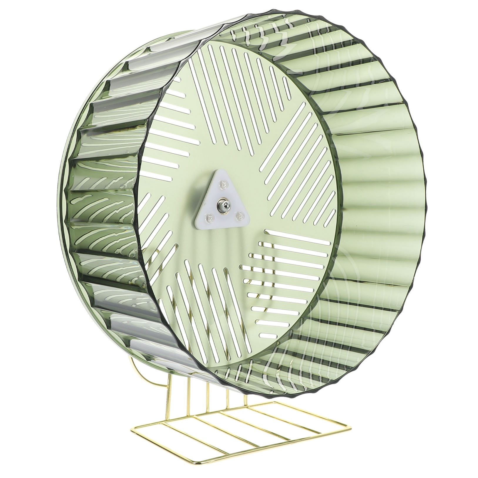 FRCOLOR Durable Green Hamster Wheel with Stable Base for Small Pets Exercise and Activity