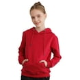 thumbnail image 3 of MSemis Kids Boys Girls Hooded Sweatshirt Long Sleeve Hoodie Drawstring Pullover Tops 3-14 Red 3-4, 3 of 7