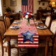 thumbnail image 1 of Uklsqma Independence Day Table Runner 33 x 120 cm or 33 x 183 cm Multicolor Polyester Star Stripe Home Decor for Dining Table, 1 of 6