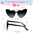 thumbnail image 2 of CEYAZYE 6/12/24/48 Pack Heart Sunglasses Fashion Heart Shaped Glasses Bachelor Party Sunglasses Women's Wedding Party,Black, 2 of 13