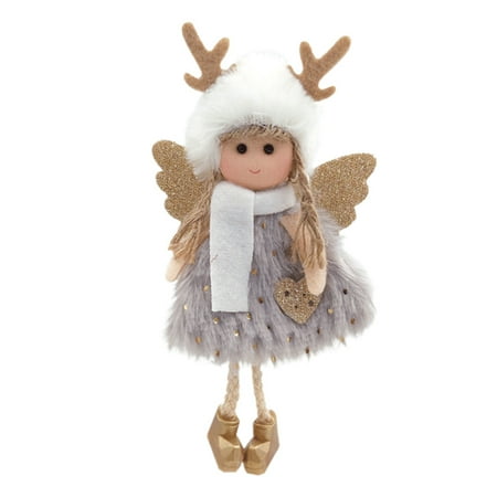 

Christmas Decoration Cute Christmas Antler Angel Ornaments Pendant Xmas Plush Decorations for Home Hotel and Restaurant