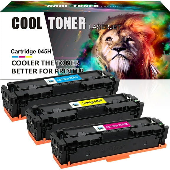 Ink realm Compatible for Canon CRG 045 Toner Cartridges for Canon 045 045H Color ImageCLASS MF634Cdw MF632Cdw LBP612Cdw MF632 MF634 Toner Printer Ink, Cyan Magenta Yellow, 3-Pack