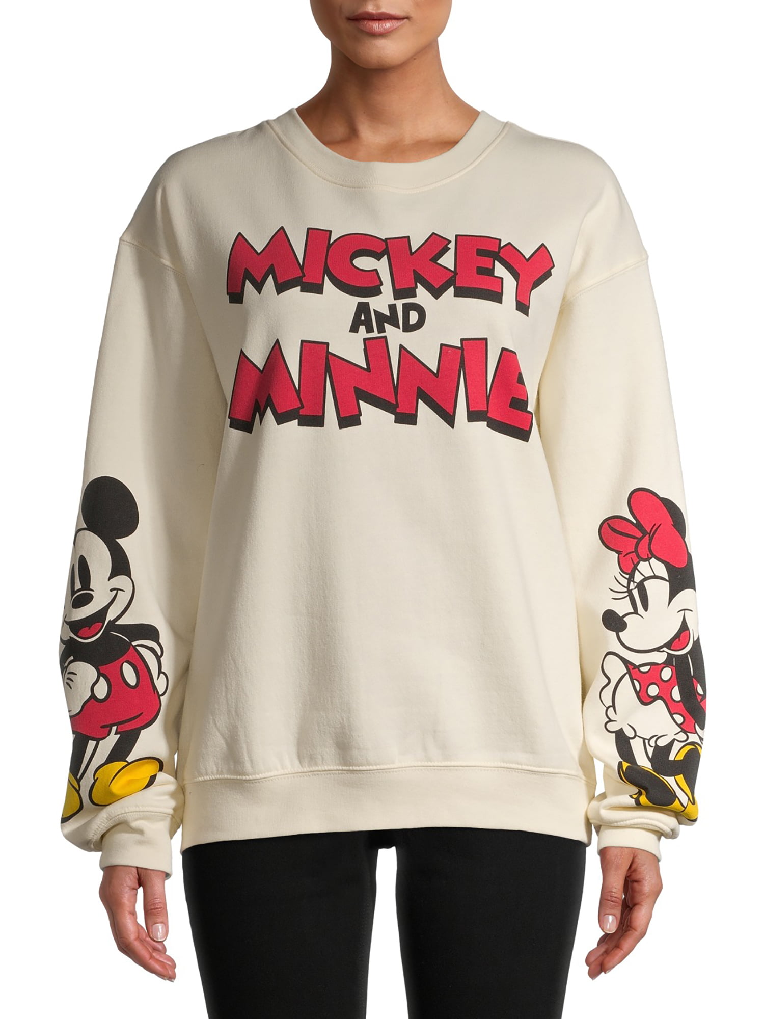 Disney Womens Mickey and Minnie Love Never Goes Out of Style Sweatshirt
