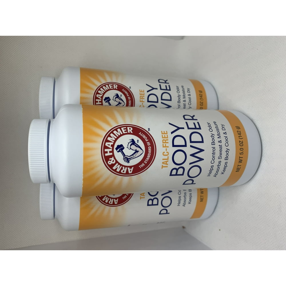 Arm & Hammer TalcFree Odor Control Body Powder, Set of Three(3), 5 oz