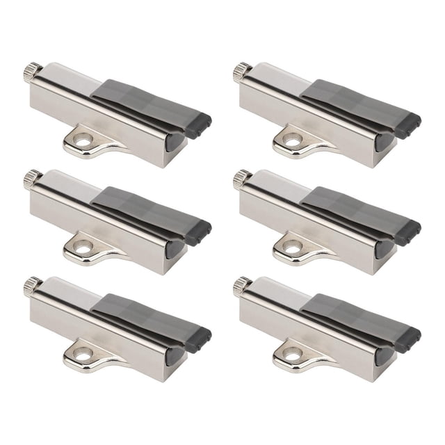 Amortiguador de puerta de armario de 6 piezas, herrajes de absorción de impactos, adaptador de gabinete anticolisión de metal para puertas