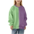 thumbnail image 2 of Piuwrlz Girl Winter Fleece Sweatshirts Toddler Sweat Top Loose Round Neck Hoodie Purple Size 4 Years, 2 of 6