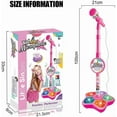 thumbnail image 6 of 2026 New Upgraded All-in-One Microphone Toy, Got Built-in Music, Colorful Lights, Echo Effects, 5-in-1 Star Microphone with Stand Bluetooth, Christmas Birthday Gift (Pink), 6 of 7