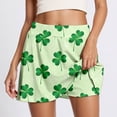 thumbnail image 7 of DHFJKG Womens Athletic Skorts For Running Tennis Clover Print Workout Mini Skirt With Built In Shorts Comfortable Activewear Versatile Skirt, 7 of 7