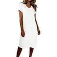 thumbnail image 2 of Loose Fit Linen Dress for Women with Round Neck and Casual Multi-Color Design, 2 of 7