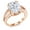 Near Colorless (GH)||White, variant on 18K Rose Gold Plated Silver Green Mystic Quartz Ring for Women (4.48 Cttw, Oval 12X10MM, Gemstone Birthstone, Available in Size 5, 6, 7, 8, 9)