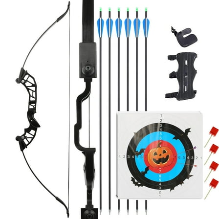 AMEYXGS Archery Compound Bow Kit, 40lbs Right-Handed with Arrows, Arm Guard for Christmas Gift