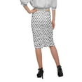 thumbnail image 3 of Moomaya Jupe Imprimée Longueur Genou pour Femmes Grande Taille Jupe en Poly Spandex, 3 of 6