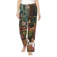 thumbnail image 2 of Goofa Dog On Floral Couch Printed Soft Pajama Pants for Women, Wide Leg Comfy Casual Lounge Yoga Pants-XX-Large, 2 of 9