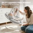 thumbnail image 5 of Babyomi Portable Baby Swings for Infants to Toddler, Electric Swing with Music Speaker, 3 Seat Positions , 5 Speeds, and Remote Control - Infant Swing for Indoor and Outdoor, Grey, 5 of 8
