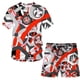 thumbnail image 3 of Camiseta de manga corta con cuello redondo y estampado digital 3D de cuerpo completo de estilo vintage de cadena Camiseta de manga corta de moda para hombre, 3 of 5