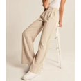 thumbnail image 2 of Pantalones de pierna ancha y cintura alta con bolsillos reales y espalda adelgazante para viajeros, cinturón a juego, corte de pierna ancha, 2 of 5