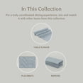 thumbnail image 4 of over&back 18x90 Woven Chambray Cotton Table Runner - Washable Table Runners for a Custom Home Decor Tablescape - Coffee Table, Dinner Table, Living Room - Blue, 4 of 10